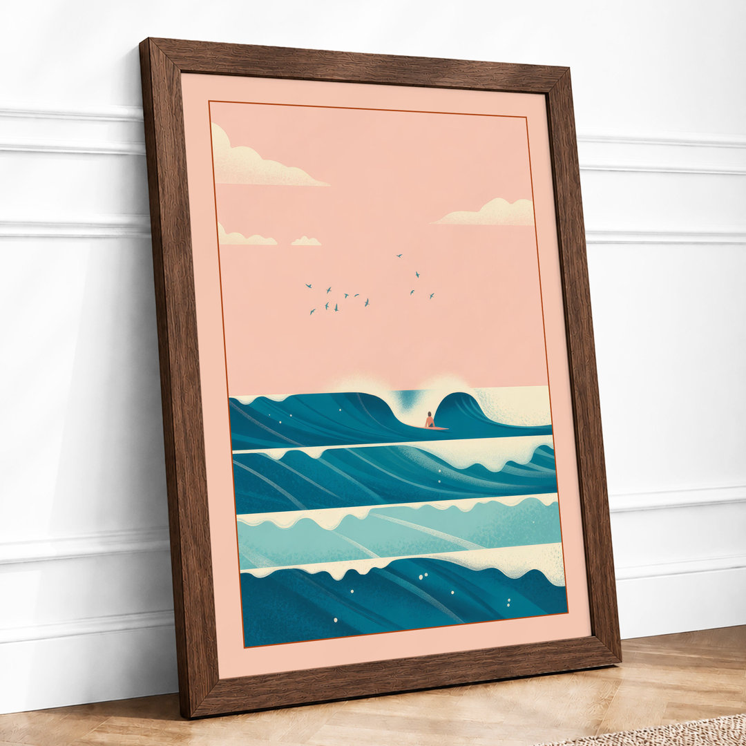 Calm Horizon Coastal - Framed Print