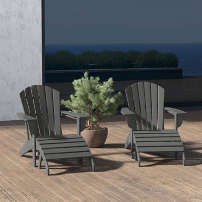 Chaise Adirondack en résine Altura avec repose-pieds