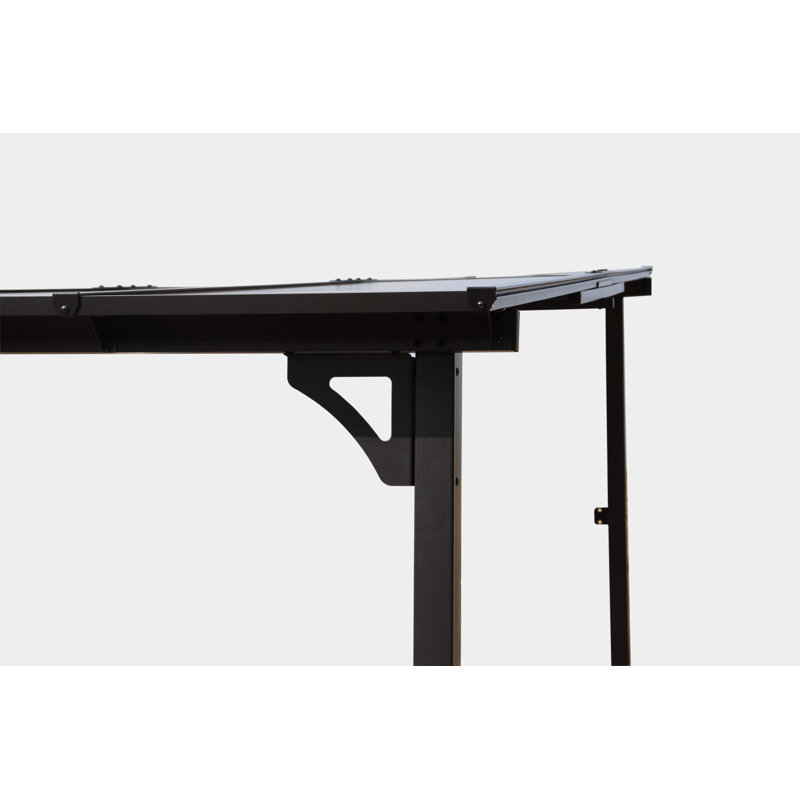 Outdoor Pergola Gazebo,Wall-Mounted Lean To Metal Awning Gazebo With Roof,Large Heavy Duty For Patio,Decks,Backyard