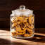 Pots de rangement hermétiques en verre avec couvercles, ensemble de 3 (1 litre / 34 oz) - contenants de qualité alimentaire pour l'organisation de garde-manger, nourriture sèche, café, collations et gâteries pour animaux de compagnie
