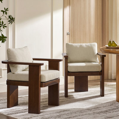 Ensemble de chaises de salle à manger en bois massif à trois pieds 24,75 po Kepley
