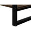 Meuble de table rectangulaire brun - L 48 po, pieds en métal noir, style moderne, cadre de conception de tablette supplémentaire, rangement supplémentaire contemporain