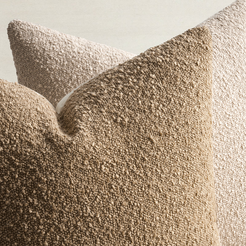 Housses de coussin décoratif texturé Boucle, H 20 po x l 20 po, Naturel