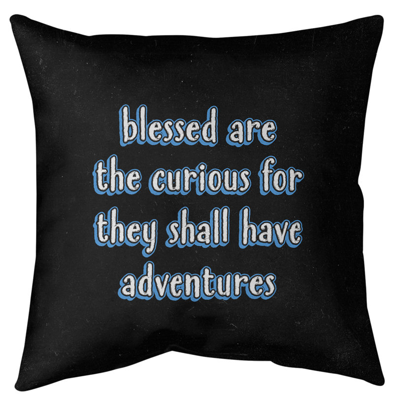 Coussin de sol curiosité inspirant, Bleu, 40 po x 40 po