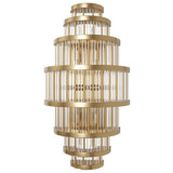 Waldorf Metal And Glass Rod Wall Sconce