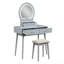 Ensemble de coiffeuse avec miroir et tabouret-130149719