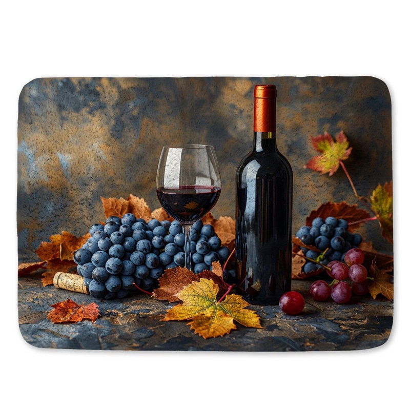 Lameshia Microfiber / Microsuede Non-Slip Bath Mat, 17"W x 24"L