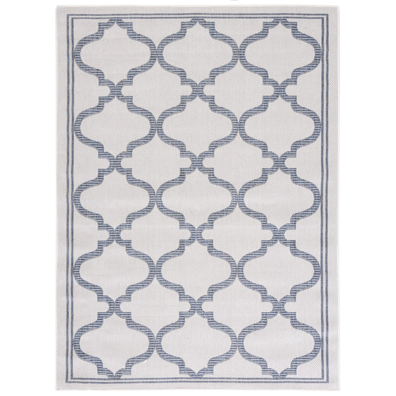 Martha Stewart Indoor Outdoor Performance Machine Washable Geometric Indoor/Outdoor Area Rug, Rectangle 5'3" x 7'6"