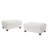 Modern Upholstered Faux Fur Square Ottoman(Set Of 2)-703592289