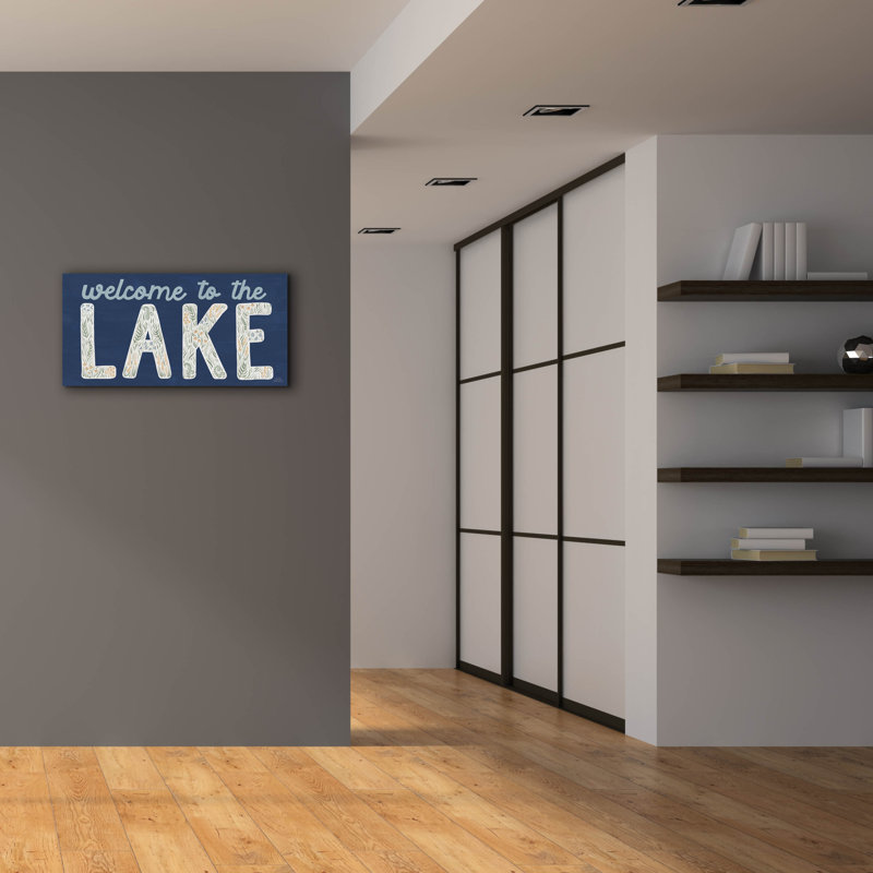 «Lakeside Days Ix Blue» par Laura Marshall, art mural sur toile, H 20 po x l 40 po x P 1,5 po