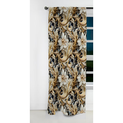 Rideau occultant en marbre Royal Gold and White