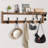 Wall Mounted Coat Rack With Shelf, Key Hooks And Mail Holder - Multi-Functional Entryway Organizer, Floating Shelf With Storage For Hats, Coats And Keys - Durable Solid Wood Construction-1399985642