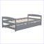 Lit plateforme moderne avec lit gigogne simple-1958679866