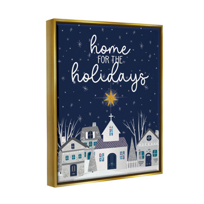 «Home for the Holiday Night Sky» par Linda Birtel - impression sur toile