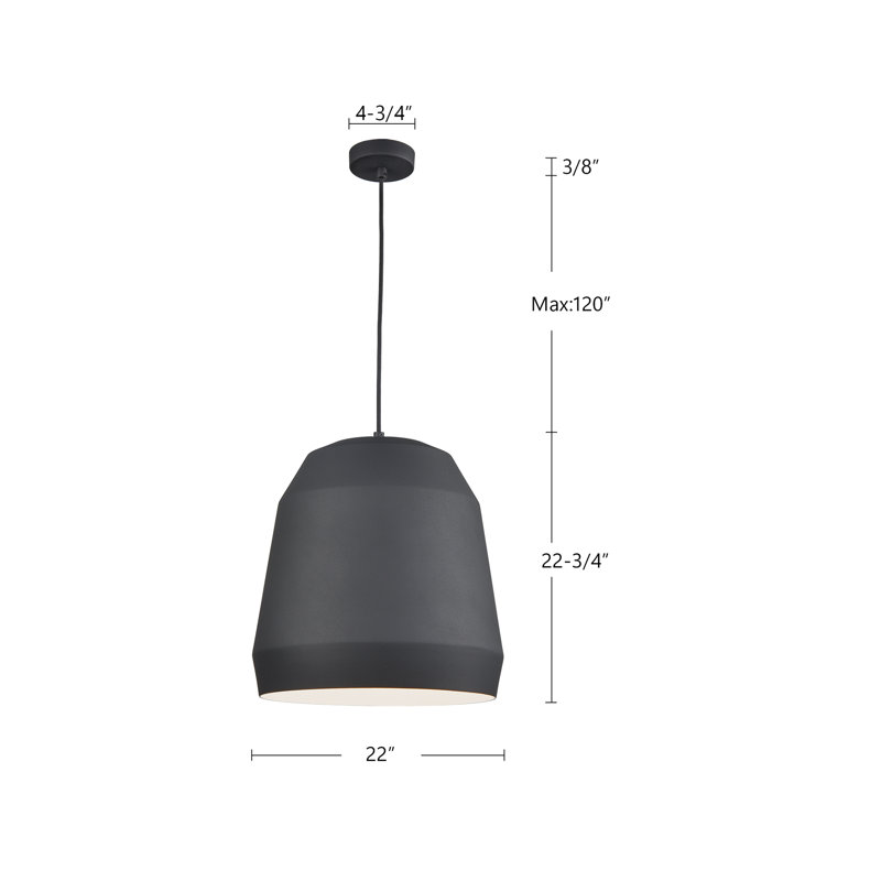 Sedona 1 - Light Pendant, Black, 22" H x 22" W x 22" D