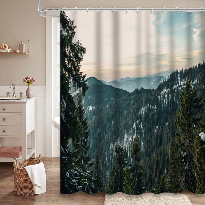 Magnifique rideau de douche avec 12 crochets, L 72 po x l 78 po