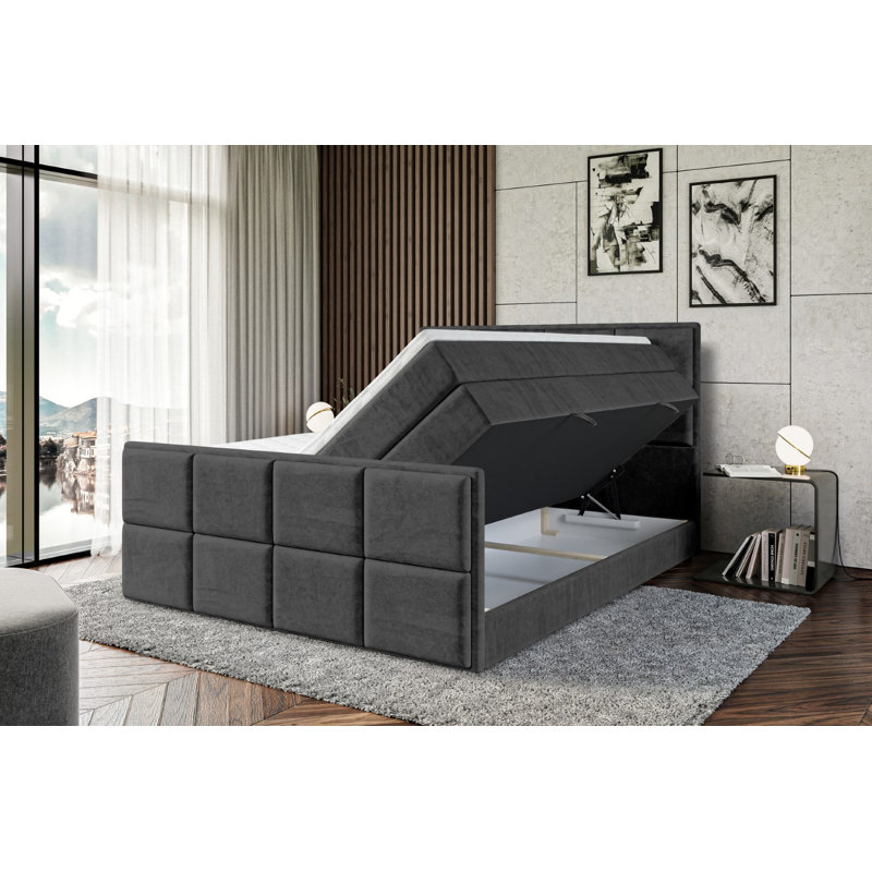 Bed, Black, 140 x 200cm