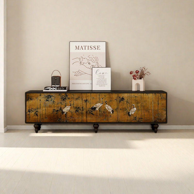 Solid Pine Wood TV Stand