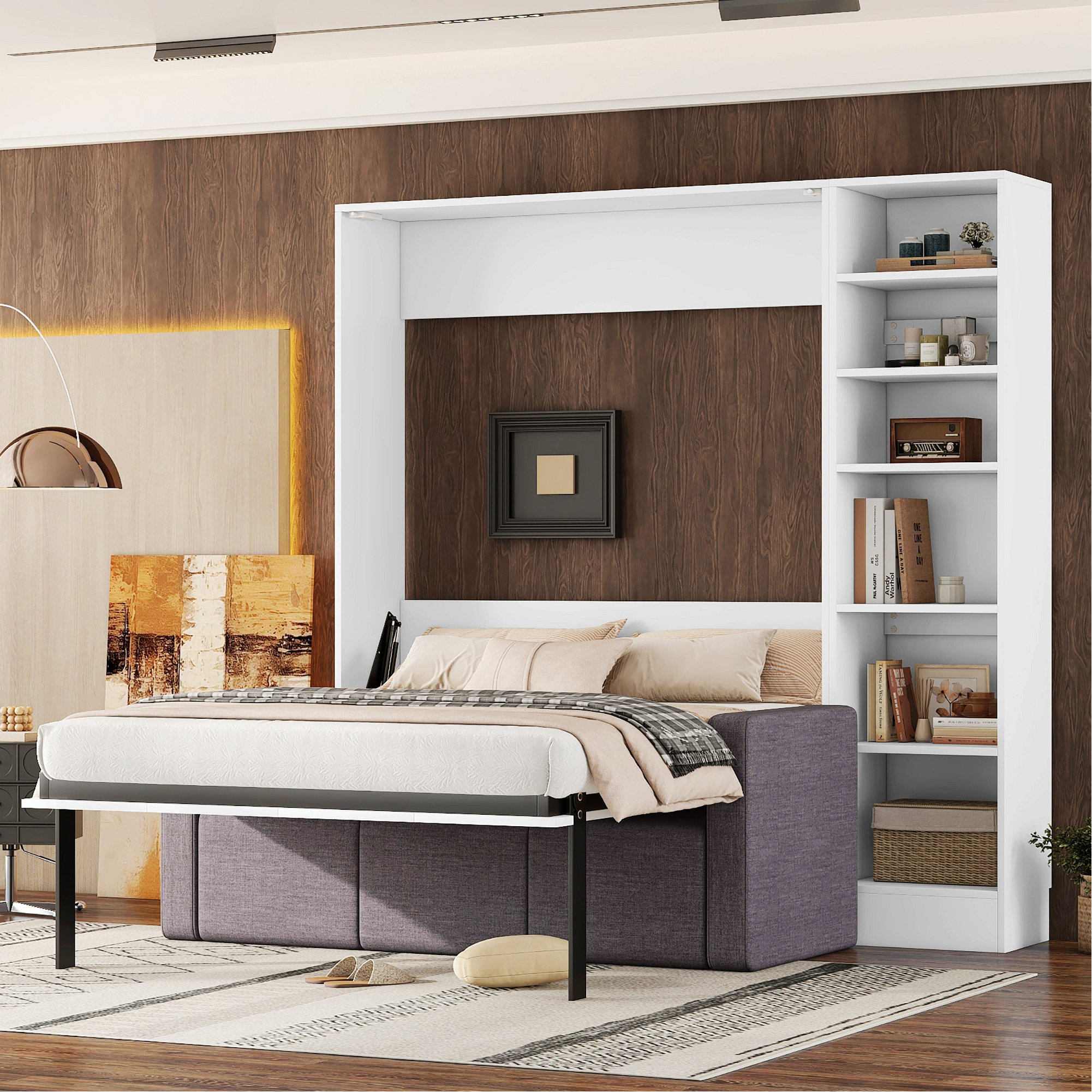 Hokku Designs Lit plateforme plateforme avec lit escamotable avec