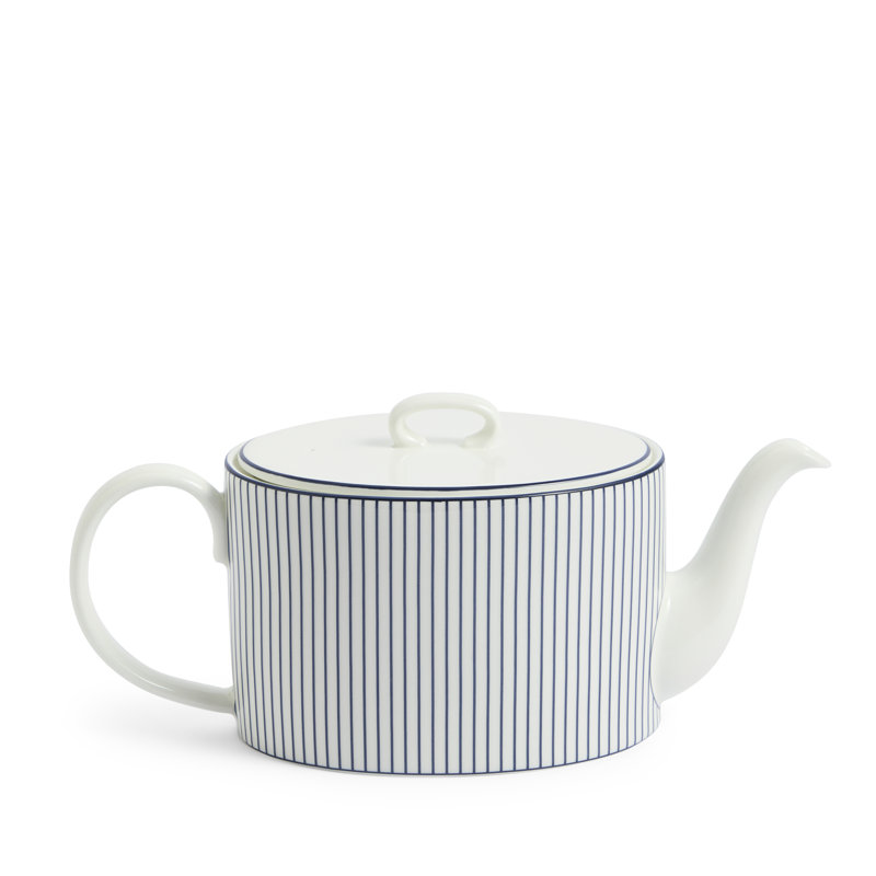 Wedgwood Gio Teapot 31.7floz Pinstripe White