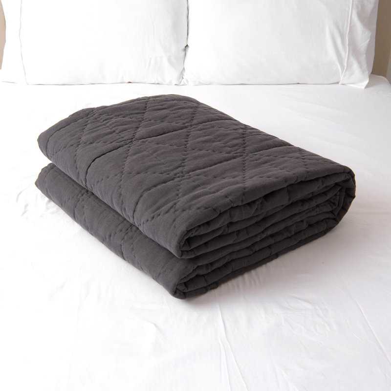 Berenson Modern & Contemporary Linen Quilt, Grey, Twin Quilt