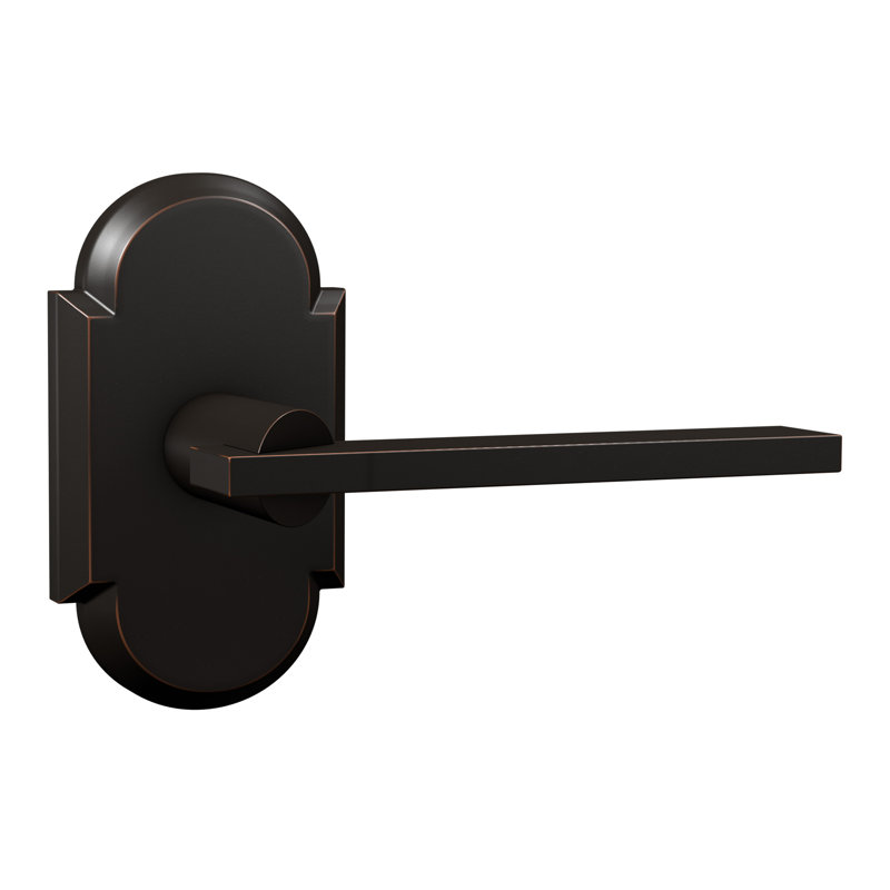 Levier Bravura 943-G2 Passage Raleigh sur rose arquée en bronze huilé, Bronze frotté à l'huile