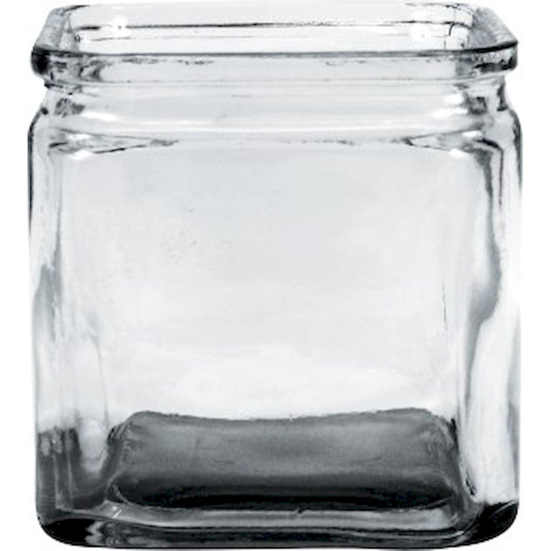 Vase cubique, Transparent, H 4,75 po x l 4,75 po x P 4,75 po