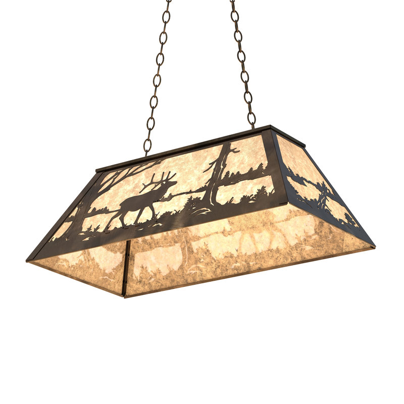 6 - Light Pendant, Silver, Antique Copper, Mica
