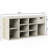 Multifunctional Shoe Bench, Cushion, Drawer, Keys, Sunglasses, 10 Compartments, Gray, Particle Board Padded Seat, Accessories, - Compartment, Rack, Gray