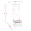 Banc pour hall d'entrée avec rangement Dovanti - blanc vieilli