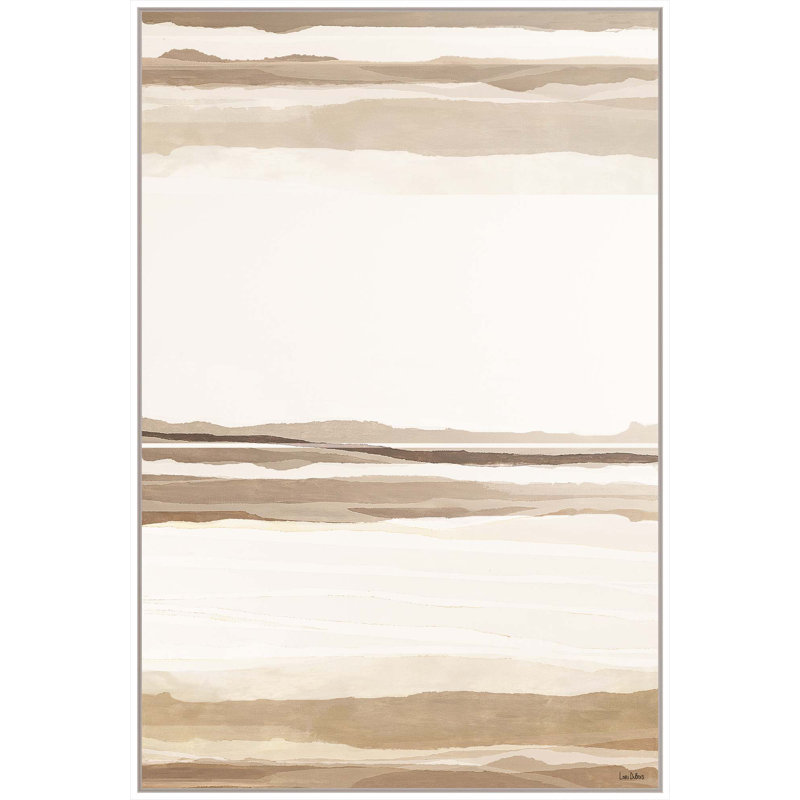 «Desert Trails 1» par Lori Dubois, reproduction sur toile, Cadre flottant blanc, H 57 po x l 38 po