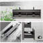 Meuble-lavabo suspendu de 183 cm (72 po) avec deux lavabos en quartz noir sable, quatre tiroirs à fermeture amortie, entièrement assemblé, gris ciment, GF 24V12 72GR W1573P155850, propre et fonctionnel, faible absorption d'eau