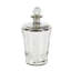 Ensemble de 3 pots décoratifs en verre argenté H 9 po, 10 po et 11 po