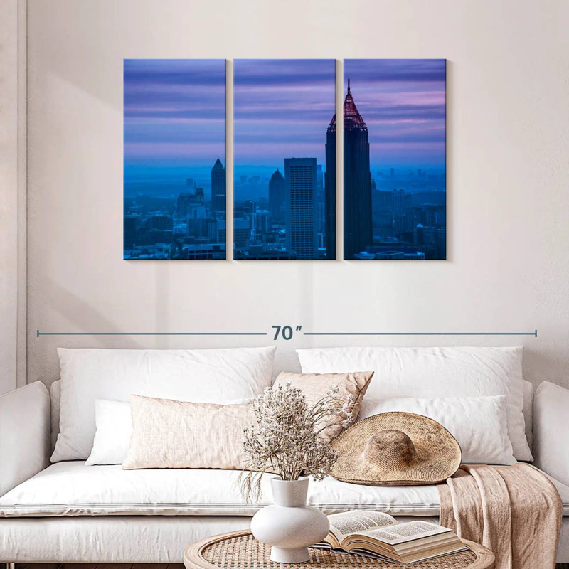 Crépuscule à Atlanta, H 28 po x l 45 po