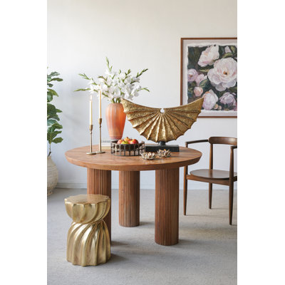 Table d'appoint D14x18,5 "Gold Magnesium