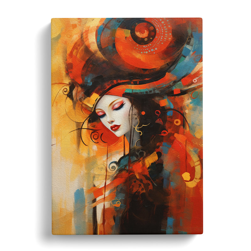 Courtesan Abstract - Wrapped Canvas Print, 60cm H x 40cm W x 3cm D