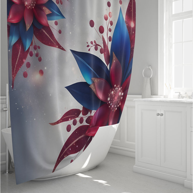 Rideau de douche Floral, H 93 po x l 70 po