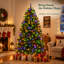 Arbre de Noël artificiel vert 6 pi avec 250 lumières DEL, télécommande et branches articulées