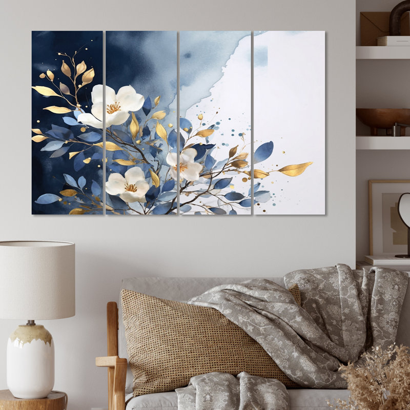 Glam Plants & Flowers Wall Decor on Metal