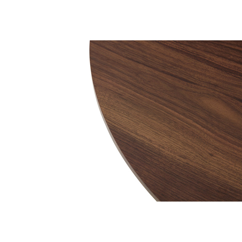 Table tulipe, 106 cm. Rond, le bois naturel offre une atmosphère agréable pour les repas