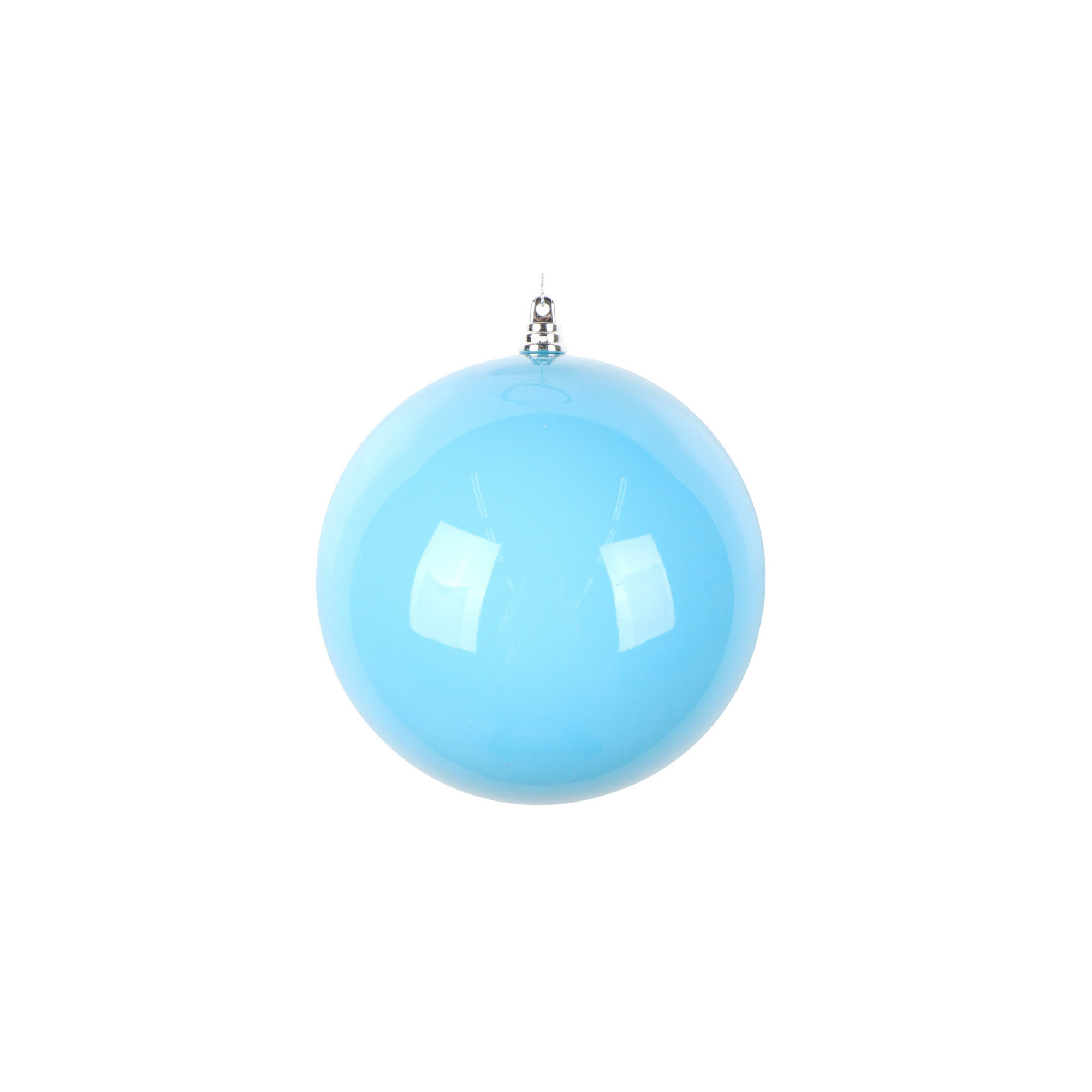  6" Lime High-Gloss Ball Ornament. Includes 4 ornaments per bag., Light Blue