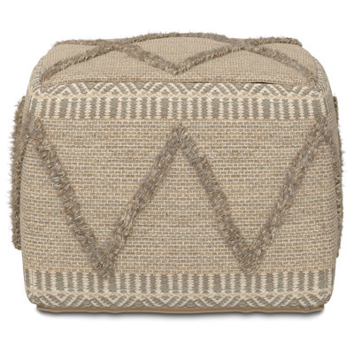 Sweeney 18"W Square Handcrafted Pouf