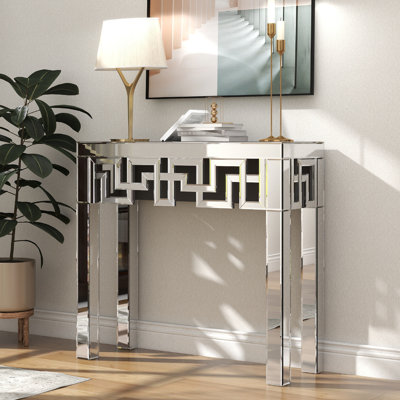 Luong 80Cm Mirrored Glass Console Table