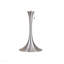 Lampe de table rétro 27 po en métal avec finition argentée et abat-jour en lin blanc