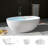 59'' X 30'' Freestanding Stone Resin Soaking Tub Solid Surface Bathtub