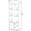 , Mango - look, 3 tablettes, tour média, tablettes horizontales, livres, armoire à deux portes, mangue Odds and Ends, art, rangement