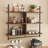 Kitchen Shelves Wall Mounted Floating Shelving,3 Tier 41.5" Coffee Bar Shelf with Holder,For Kitchen-576131284