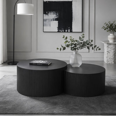 Round Coffee Table with Manufactured Wood Table Top
