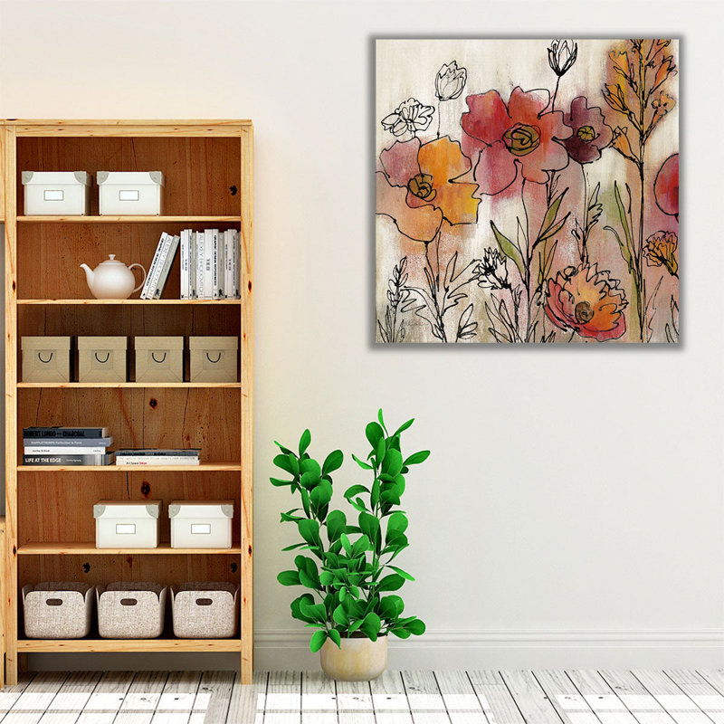 Contemporary Botanical II - reproduction d'art sur toile, H 20 po x l 20 po