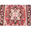 Tapis indien rouge à motif géométrique 3x5
